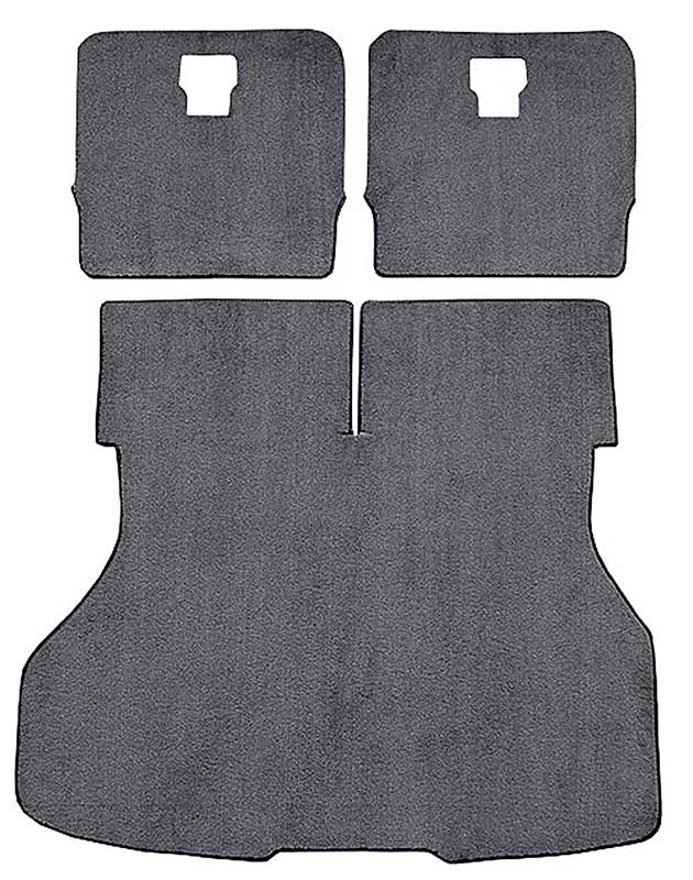 1983-86 Mustang Hatchback Rear Cargo Area Cut Pile Carpet Set with Mass Backing - Dark Gray