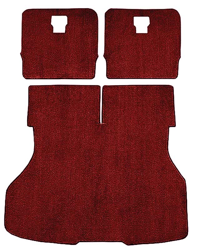 1987-93 Mustang Hatchback Rear Cargo Area Cut Pile Carpet Set - Oxblood
