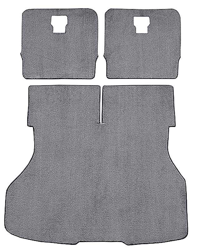 1987-93 Mustang Hatchback Rear Cargo Area Cut Pile Carpet Set - Medium Gray
