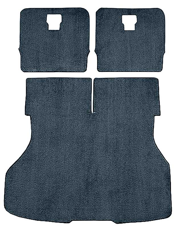 1987-93 Mustang Hatchback Rear Cargo Area Cut Pile Carpet Set - Crystal Blue