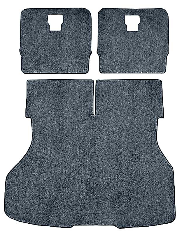 1987-93 Mustang Hatchback Rear Cargo Area Cut Pile Carpet Set - Steel Blue