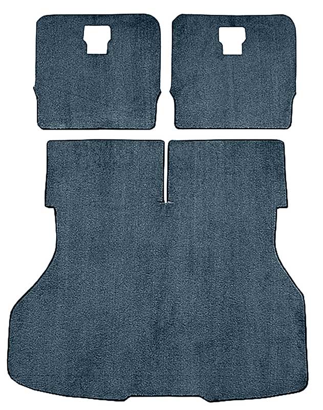1987-93 Mustang Hatchback Rear Cargo Area Cut Pile Carpet Set with Mass Backing - Regatta Blue