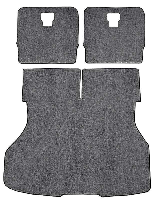1987-93 Mustang Hatchback Rear Cargo Area Cut Pile Carpet Set with Mass Backing - Dark Gray