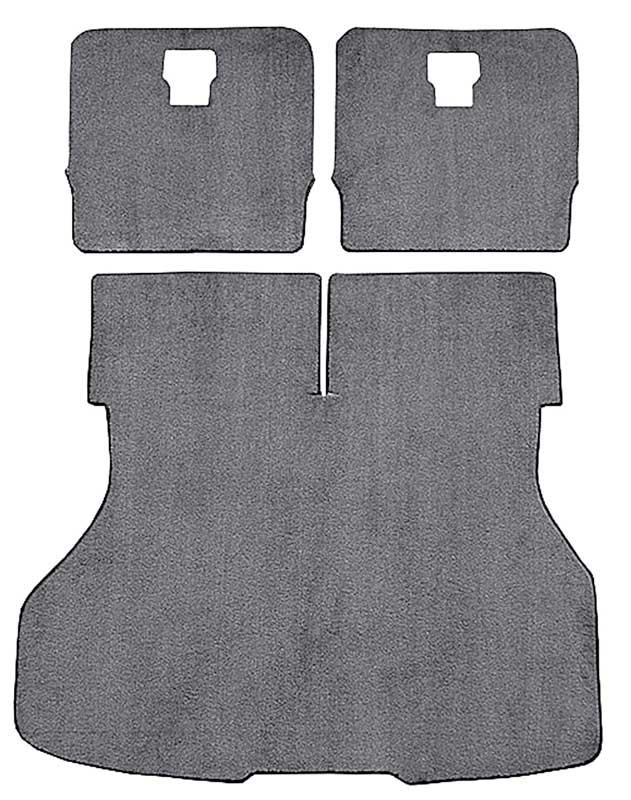 1987-93 Mustang Hatchback Rear Cargo Area Cut Pile Carpet Set with Mass Backing - Smoke