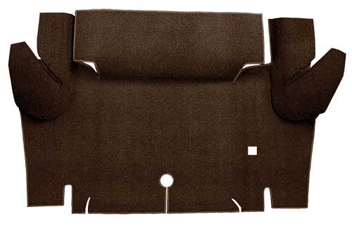 1964-66 Mustang Coupe Loop Trunk Floor Carpet - Dark Brown