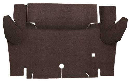1964-66 Mustang Convertible Loop Trunk Floor Carpet - Dark Brown