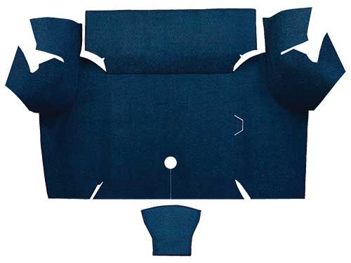 1967-68 Mustang Coupe Loop Trunk Floor Carpet - Dark Blue