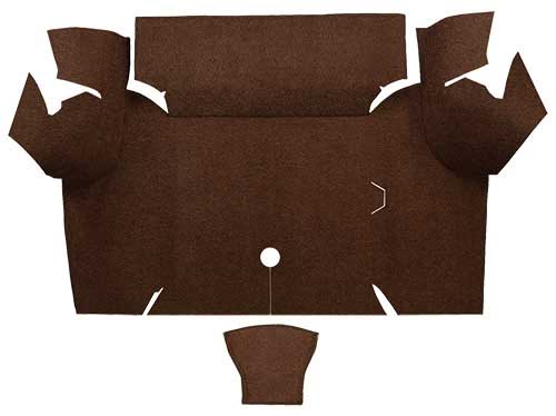 1967-68 Mustang Coupe Loop Trunk Floor Carpet - Dark Brown