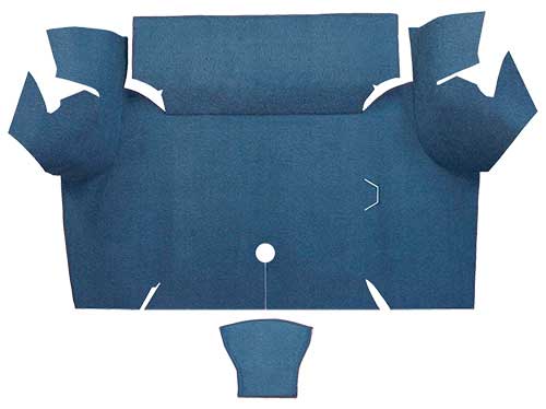 1967-68 Mustang Coupe Loop Trunk Floor Carpet - Ford Blue
