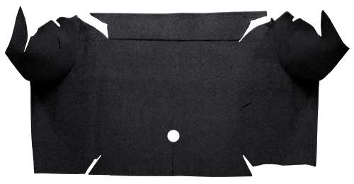 1967-68 Mustang Convertible Loop Trunk Carpet - Black