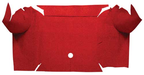 1967-68 Mustang Convertible Loop Trunk Carpet - Red