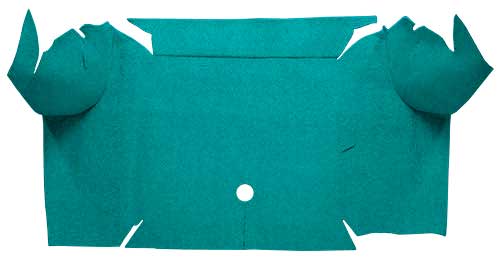 1967-68 Mustang Convertible Loop Trunk Carpet - Aqua