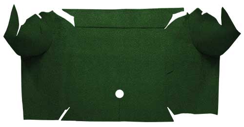 1967-68 Mustang Convertible Loop Trunk Carpet - Dark Green