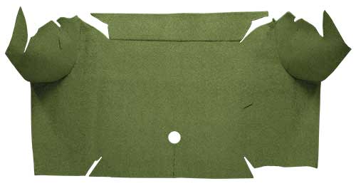 1967-68 Mustang Convertible Loop Trunk Carpet - Moss Green