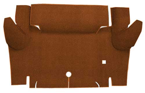 1964-66 Mustang Coupe Nylon Loop Trunk Floor Carpet - Saddle