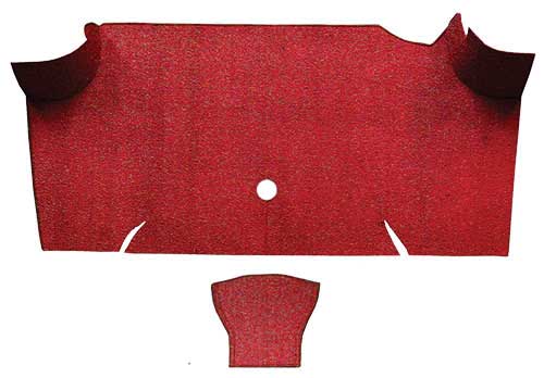 1967-68 Mustang Fastback Loop Trunk Carpet - Red