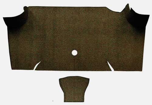 1967-68 Mustang Fastback Loop Trunk Carpet - Dark Saddle