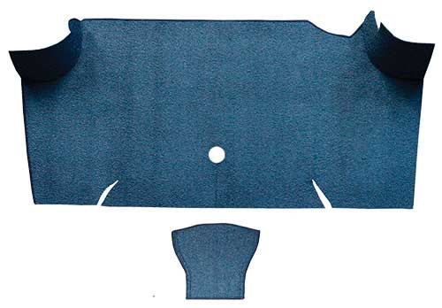 1967-68 Mustang Fastback Loop Trunk Carpet - Medium Blue