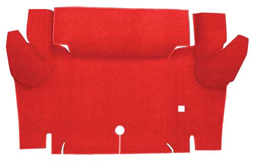 1964-66 Mustang Convertible Nylon Loop Trunk Floor Carpet - Red