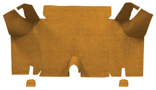 1965-66 Mustang Fastback Nylon Loop Trunk Floor Carpet - Medium Saddle