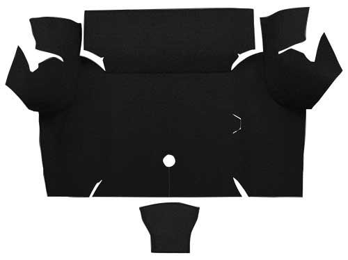 1967-68 Mustang Coupe Nylon Loop Trunk Floor Carpet - Black