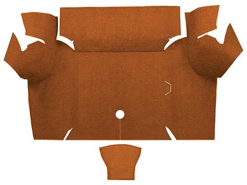 1967-68 Mustang Coupe Nylon Loop Trunk Floor Carpet - Saddle