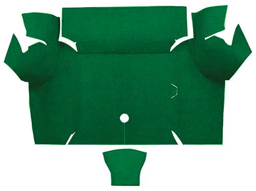 1967-68 Mustang Coupe Nylon Loop Trunk Floor Carpet - Green