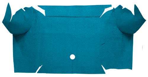 1967-68 Mustang Convertible Nylon Loop Trunk Floor Carpet - Aqua