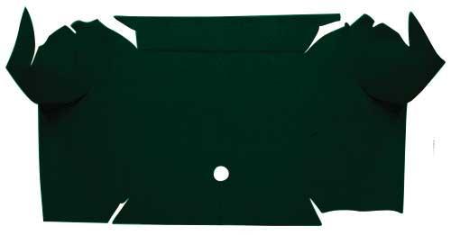 1967-68 Mustang Convertible Nylon Loop Trunk Floor Carpet - Dark Green