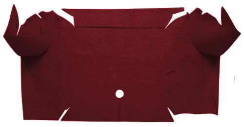 1967-68 Mustang Convertible Nylon Loop Trunk Floor Carpet - Maroon