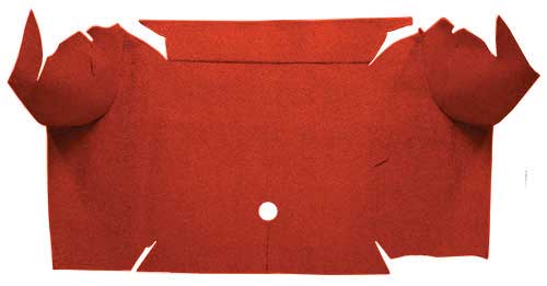 1967-68 Mustang Convertible Nylon Loop Trunk Floor Carpet - Emberglow