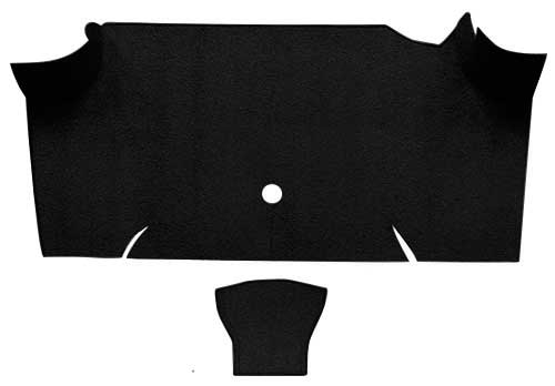 1967-68 Mustang Fastback Nylon Loop Trunk Floor Carpet - Black