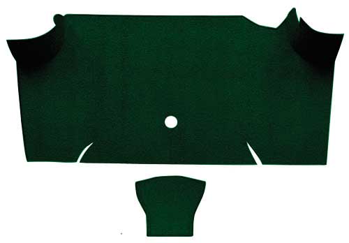 1967-68 Mustang Fastback Nylon Loop Trunk Floor Carpet - Dark Green