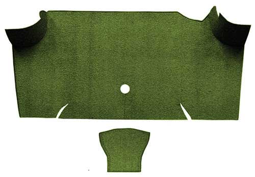 1967-68 Mustang Fastback Nylon Loop Trunk Floor Carpet - Moss Green