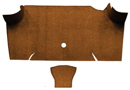 1967-68 Mustang Fastback Nylon Loop Trunk Floor Carpet - Saddle