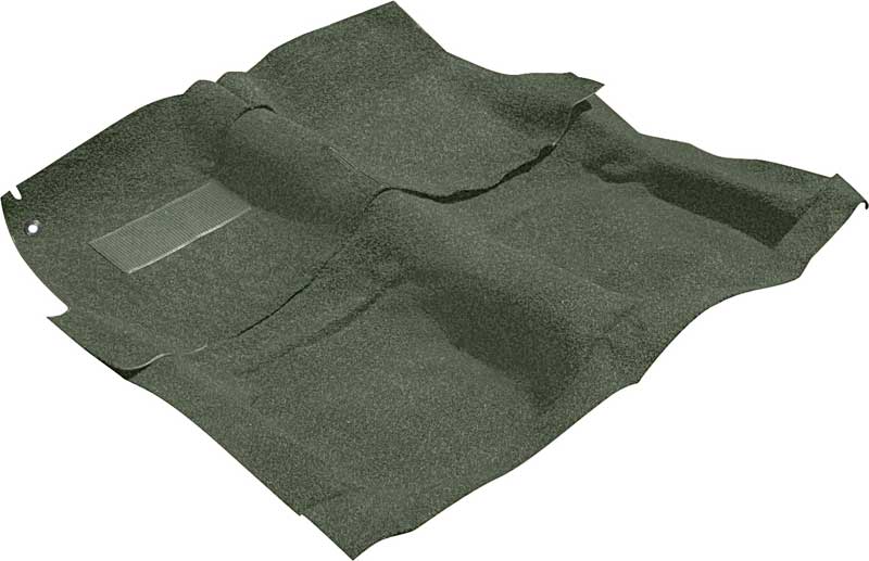 1961-64 Full Size 2 Door Hardtop/Convertible Moss Green Molded Loop Carpet Set With Mass Backing