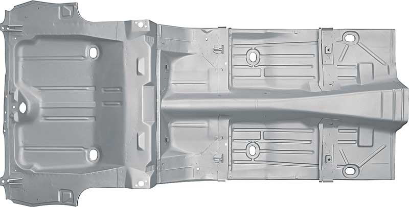 1967 Camaro, Firebird Complete Floor Pan and Trunk Pan Coupe Silver Weld-Thru Coated