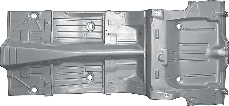 1969 Camaro, Firebird Complete Floor Pan and Trunk Pan Coupe Silver Weld-Thru Coated