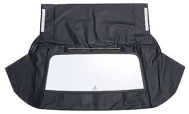 1971-75 Impala Convertible Rear Window Only Glass w/o Defroster Stayfast Canvas Cloth Black