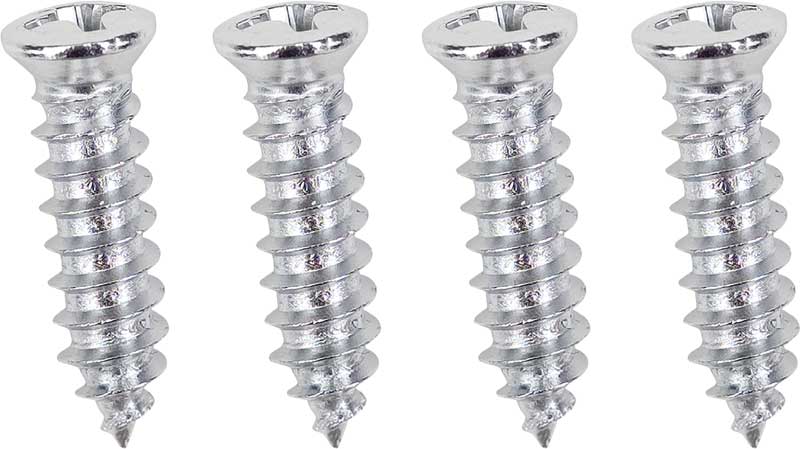 1967-74 Shift Plate Mounting Screws Chrome Phillips Head # 10-3/4 Set of 4