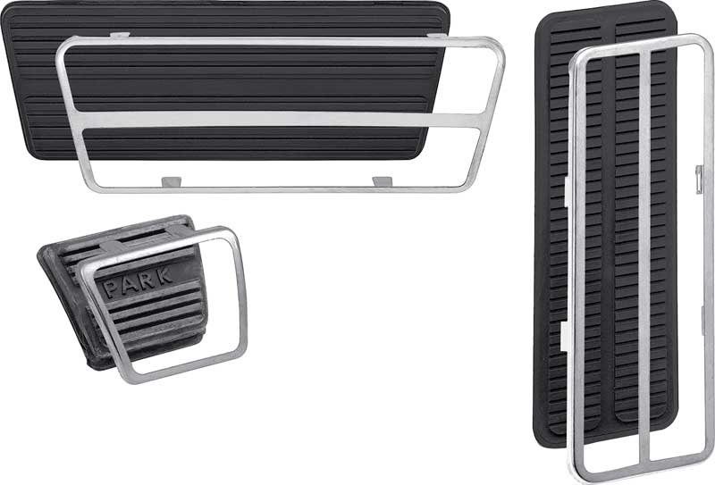 1967-77 GM Pedal Pad Kit - Auto Trans - 6 Piece Kit