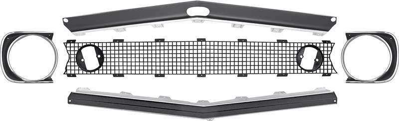 1967 Camaro Standard Grill Kit with Headlamp Bezels