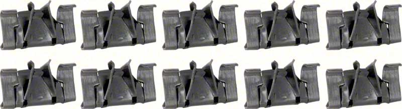 1967-69 Camaro, Firebird, 1967-72 Impala Convertible Well Molding Clip Set 10 Piece Set