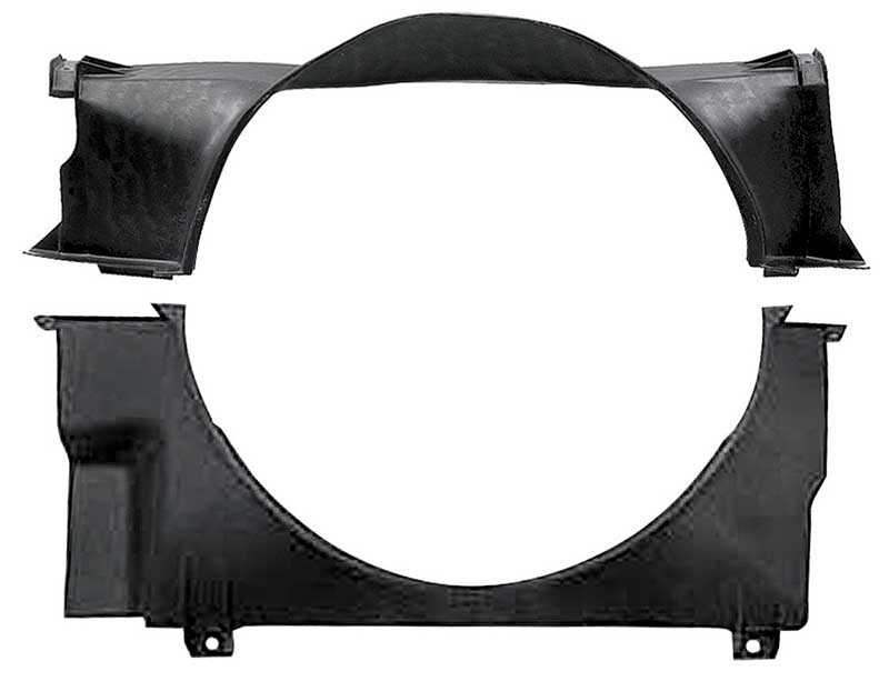 1982-85 Firebird V8 Fan Shroud Upper and Lower 2 Piece Set Pair