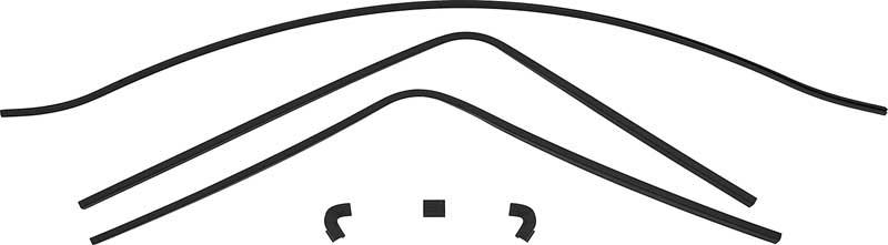 1968-70 Dodge Coronet Interior Rear Window Molding Set 6 Piece Set