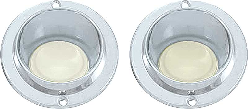 1964-70 Polara, Fury, Charger, Coronet, GTX, Road Runner Console Lamp Lens & Bezel Pair