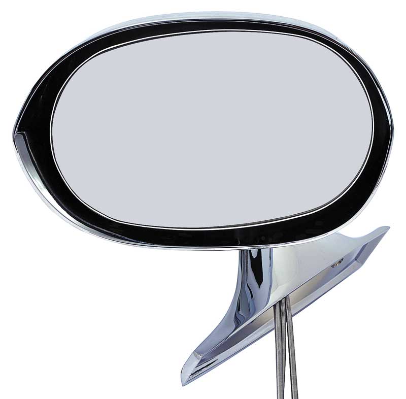 1971-74 Dodge, Plymouth B & E Body Remote Bullet Outer Door Mirror Chrome  Drivers Side