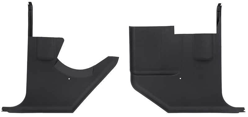 1970-74 Dodge Challenger, Plymouth Barracuda Kick Panel Set Black