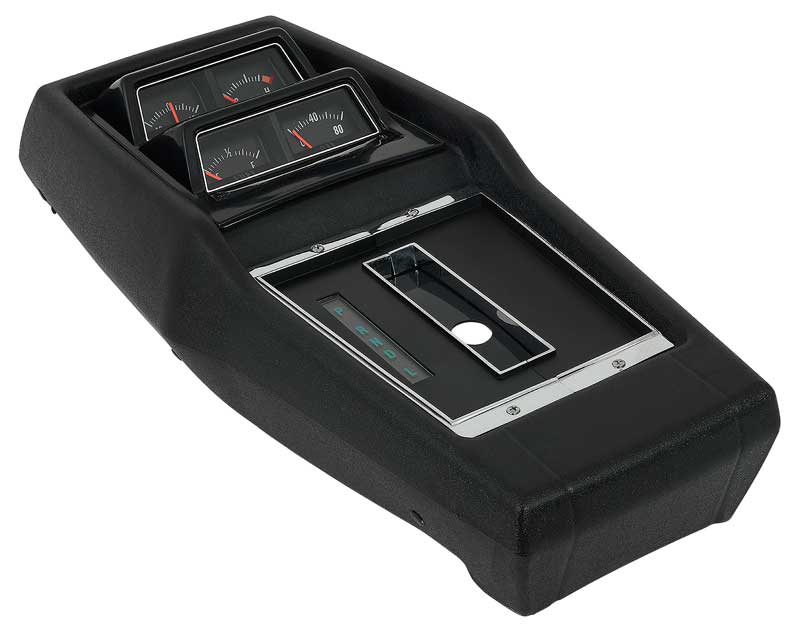 1968-72 Chevy II Nova Console Assembly AT Powerglide with Console Gauges with Volt Gauge