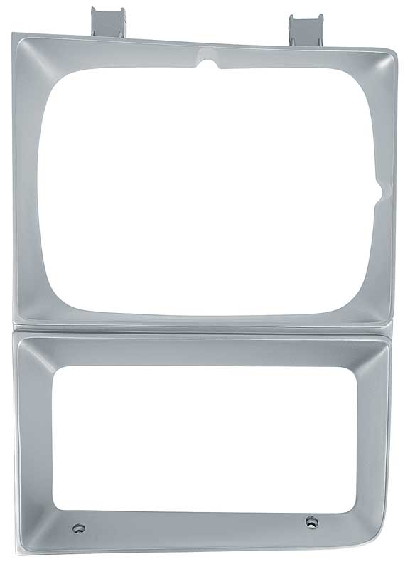 1983-84 Chevrolet GMC Pickup Blazer Jimmy Suburban Headlamp Bezel Single Headlamp Argent Silver LH, Driver Side